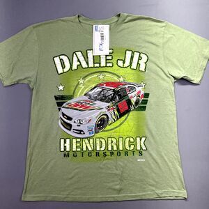 Dale Earnhardt JR 88 NASCAR T-shirt Green Size L Hendrick Motorsports NWT‎